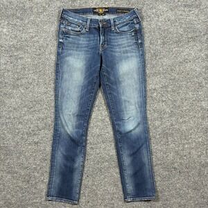 Lucky Brand Sweet 'N Straight Jeans Womens Size 2/26 Blue Denim Stretch Low Rise